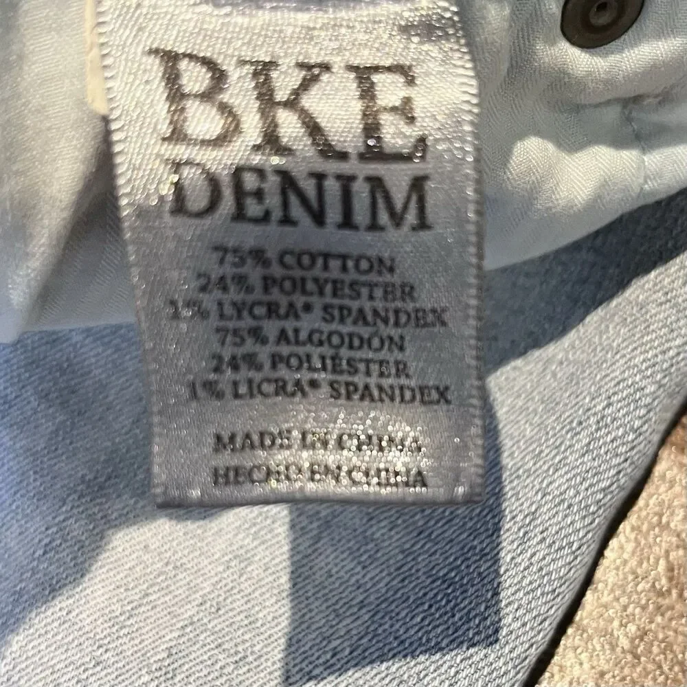 BKE Buckle Aiden Jeans Men's 28x29 Blue Denim Light Wash Embroidered Stretch - Picture 6 of 11